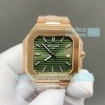 PP+Factory Swiss Copy Patek Philippe Cubitus 5821 Rose Gold Olive Green Dial Watch 